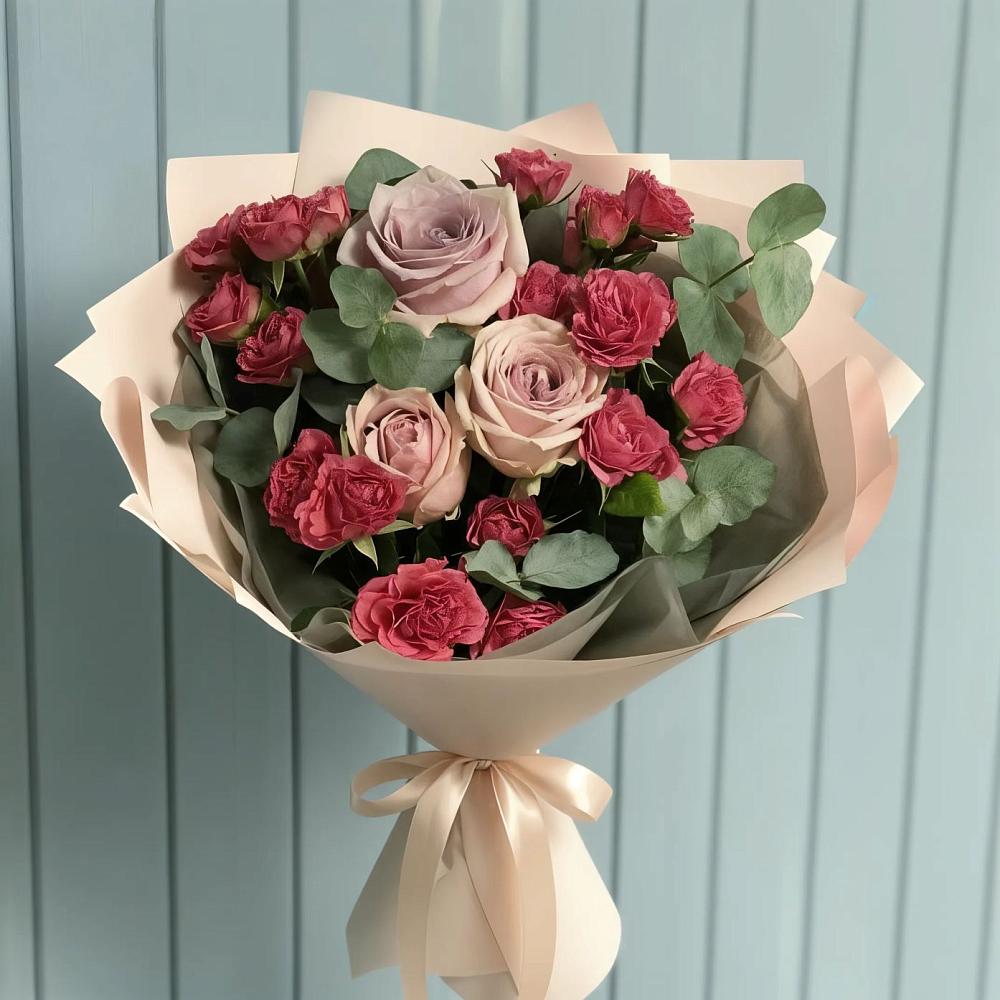 Букет цветов из: Гвоздики и Розы в Петровском Тамбовской области
