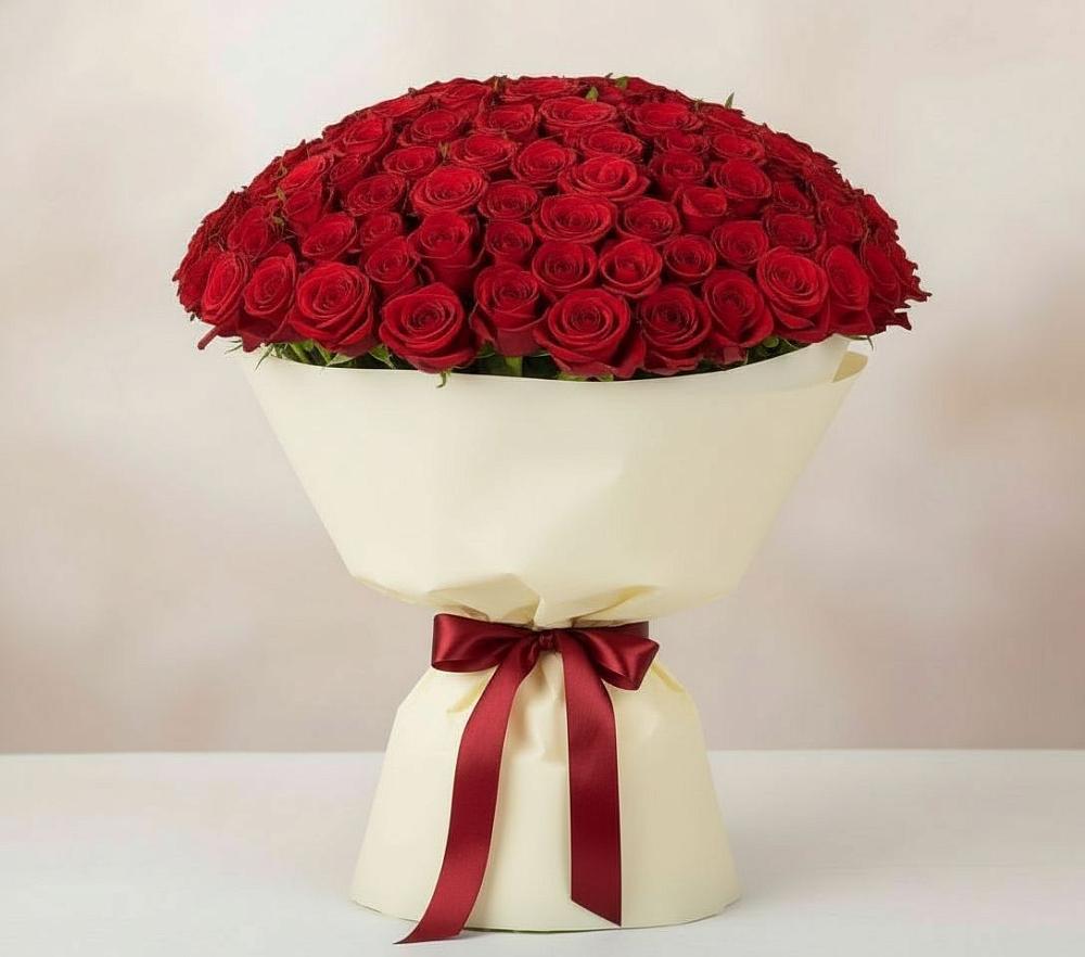 Букет 101 Красная роза Милано в Петровском Тамбовской области