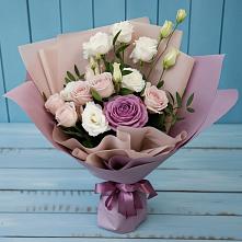 Букет цветов из:  Розы и Лизиантусы #REPLACE_PRED# Петровском Тамбовской области