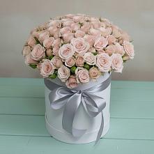 Цветочная композиция из Розы в шляпной коробке в Петровском Тамбовской области