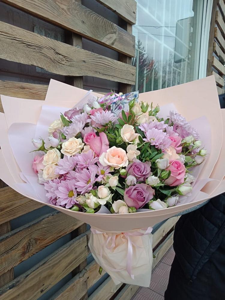 Букет цветов из: Розы и Хризантемы в Петровском Тамбовской области