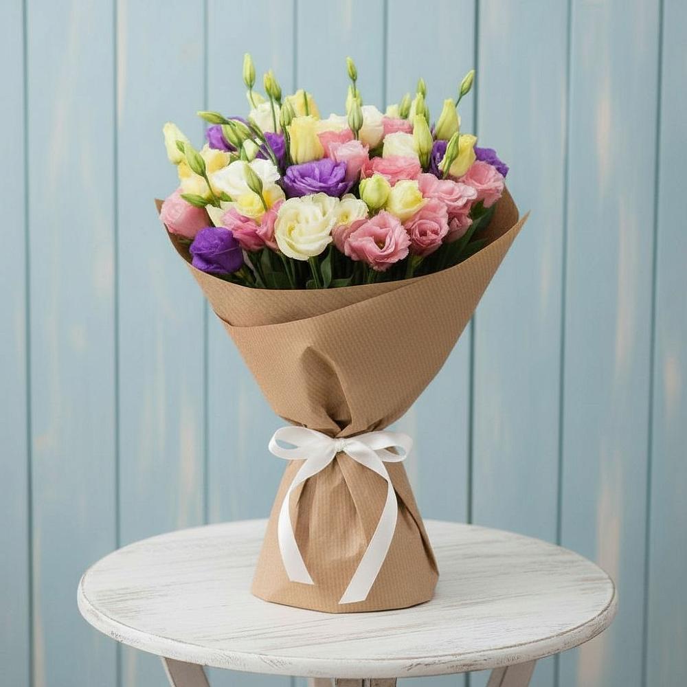 Букет цветов из: Лизиантусы в Петровском Тамбовской области