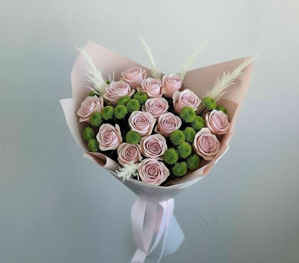 Букет цветов из: Розы и Хризантемы в Петровском Тамбовской области