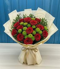 Букет цветов из:  Розы и Хризантемы #REPLACE_PRED# Петровском Тамбовской области