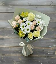 Букет цветов из:  Альстромерии, Розы и Хризантемы #REPLACE_PRED# Петровском Тамбовской области