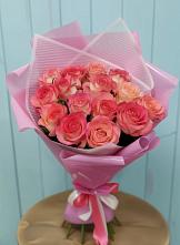 Букет 15 Розовых роз Равель #REPLACE_PRED# Петровском Тамбовской области
