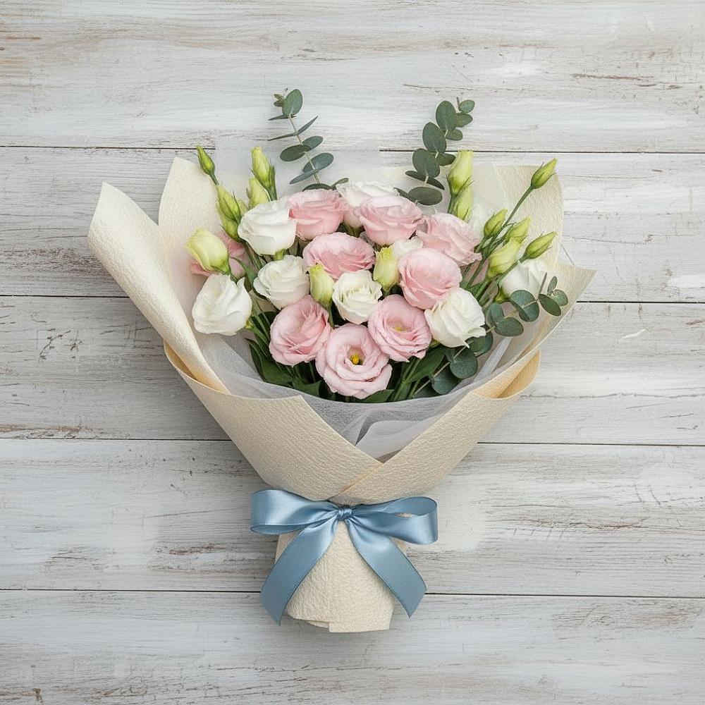 Букет цветов из: Лизиантусы в Петровском Тамбовской области